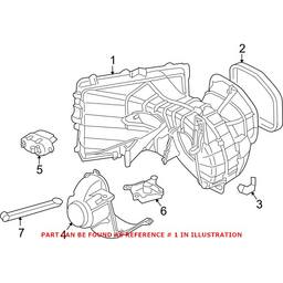 Audi HVAC Blower Motor Housing 4L1815153